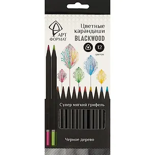 Карандаши цветные Арт Формат, Blackwood, 12 цветов — 252319 — 1